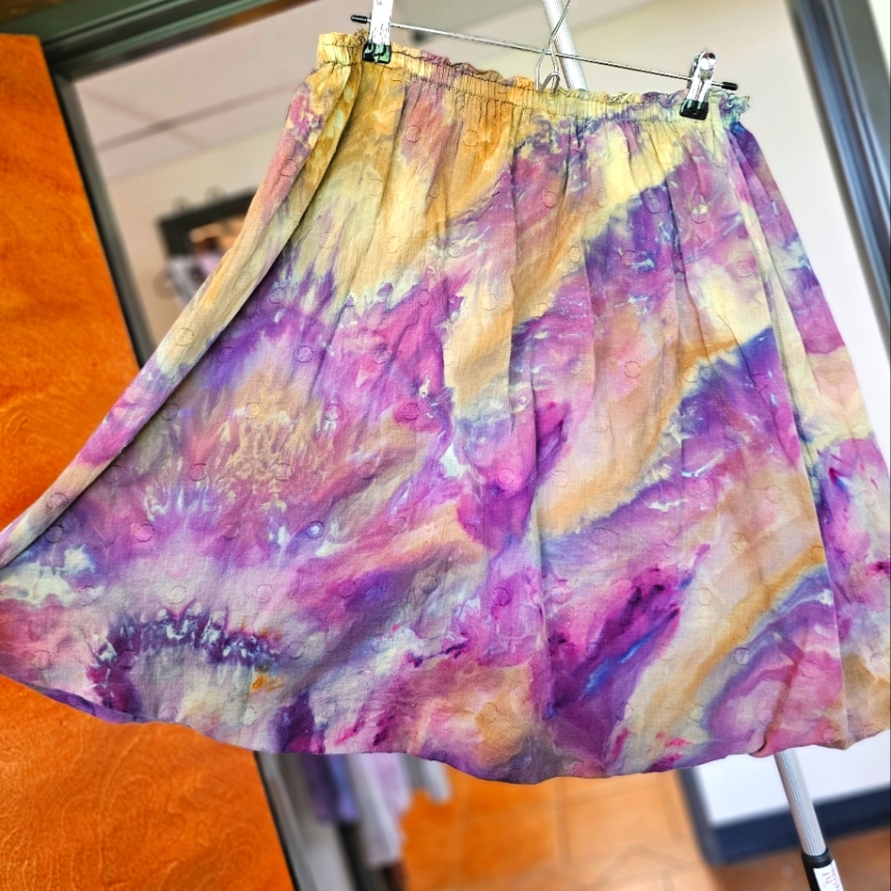 Recycled Riot dyed Jupiter's landing skirt